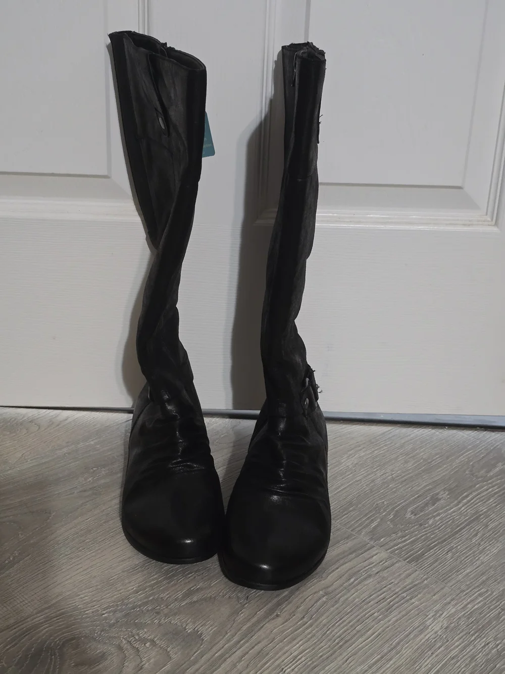 Yuu Black Over-the-Knee Leather Boots